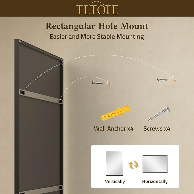 Black Bathroom Mirror 20" x 30" Matte Black Rectangle Beveled Framed Bathroom Vanity Mirror for Over Sink, Tempered Glass, Shatterproof, Stronger Frame, Modern Farmhouse Bedroom, Entryway