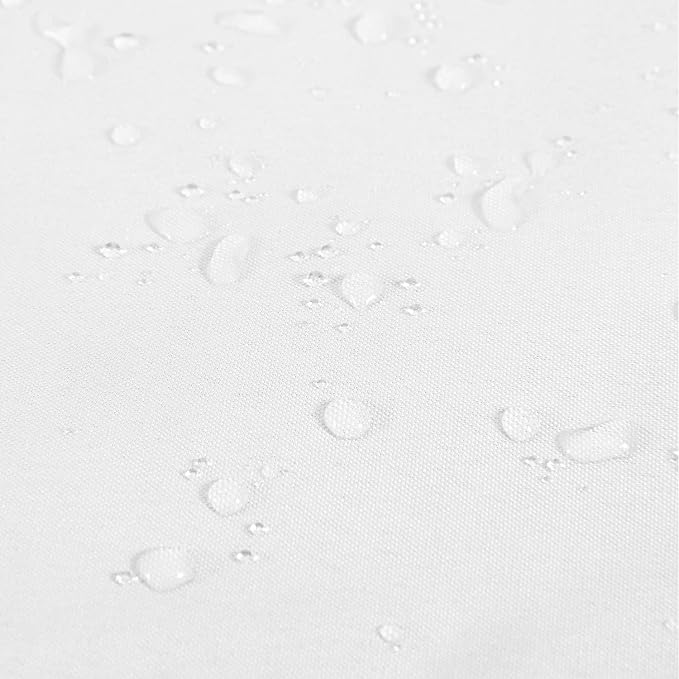 Barossa Design 70x60 Long Snap-in Shower Curtain Replacement Liner White | for No Hook Shower Curtain, Water Repellent, Machine Washable, Corner Magnets, Snap on/off Removable, 70" W x 60" H