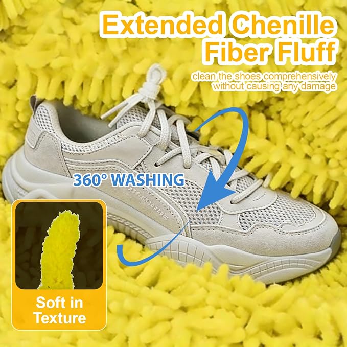 Shoe Washing Machine Bag – Reusable Laundry Shoe Bag for Sneakers, Running Shoes & White Shoes, Helps Protect Against Deformation, Scratches & Washer Damage (Off White 2pcs)