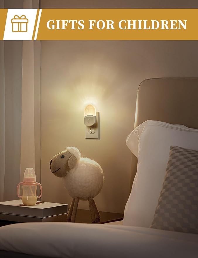 LED Night Light,Baby Night Lights[4 Pack],Plug in NightLight | Auto Dusk to Dawn Sensor,Adjustable Brightness,NightLights for Kids Bathroom Bedroom Nursery Room,Soft White 3000K