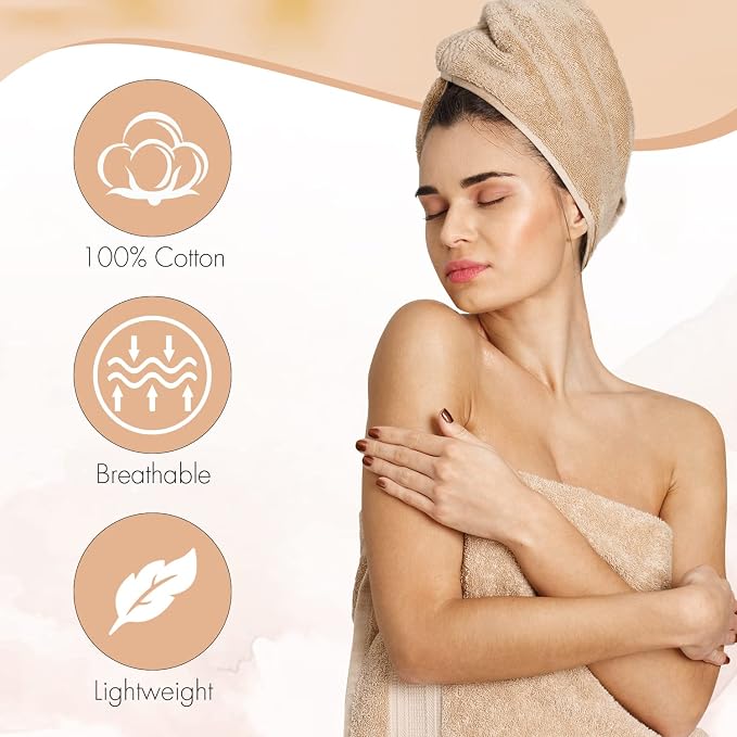 KAHAF Collection 6-Pack Bath Towels - Lightweight - Extra Absorbent - 100% Cotton - Shower towels (Multi, 27 inchesx54 inches)
