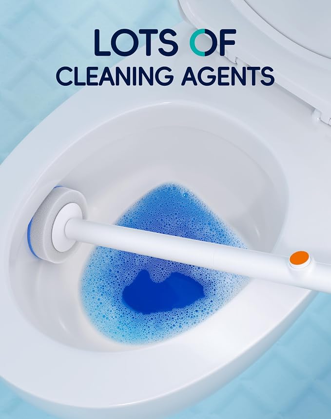 Disposable Toilet Cleaning System - Toilet Brush Kit with 36 High-Performance Refills, Wall Mounted Toilet Brush and Holder for Deep Cleaning Bathroom (Toilet Brush+36 Refills)