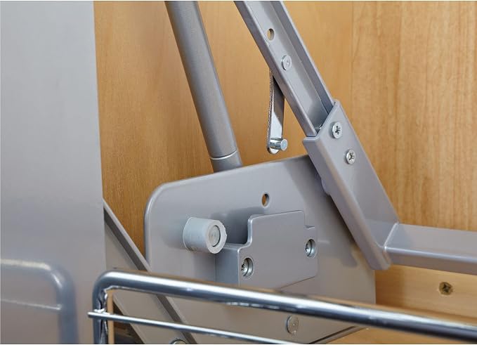 Rev-A-Shelf 24" Pull Down Heavy Duty Shelf Organizer for Tall Kitchen/ Bathroom Cabinets, Dual Tier Wall Mounted Pantry Storage, Chrome, 5PD-24CRN | Dual Tier Wall Mounted Pantry Storage for Tall Kitchen/Bathroom Cabinets, 5PD-24CRN