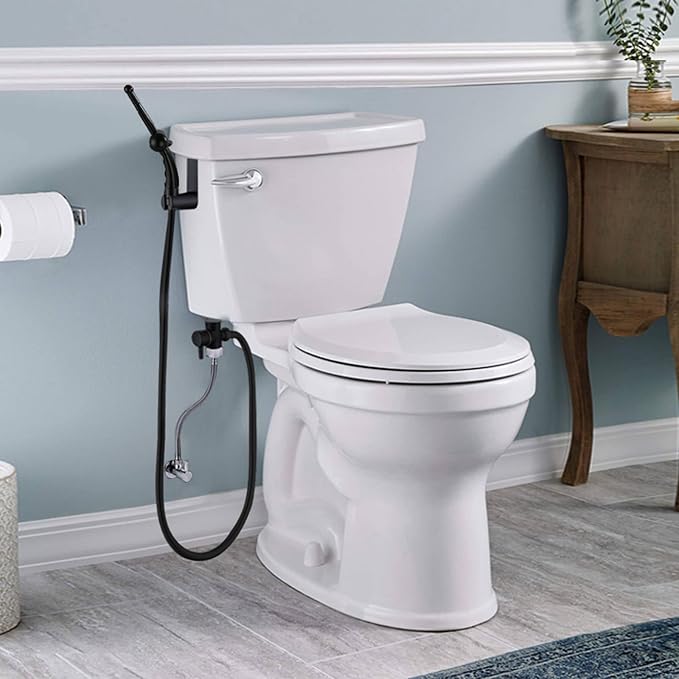 BARROCK Bidet Sprayer for Existing Toilet, Advanced Handheld Ergonomic Jet Spray Set with Precision Water Pressure Control for Muslim Shower/Feminine Hygiene/Pet Cleaning, Matte Black