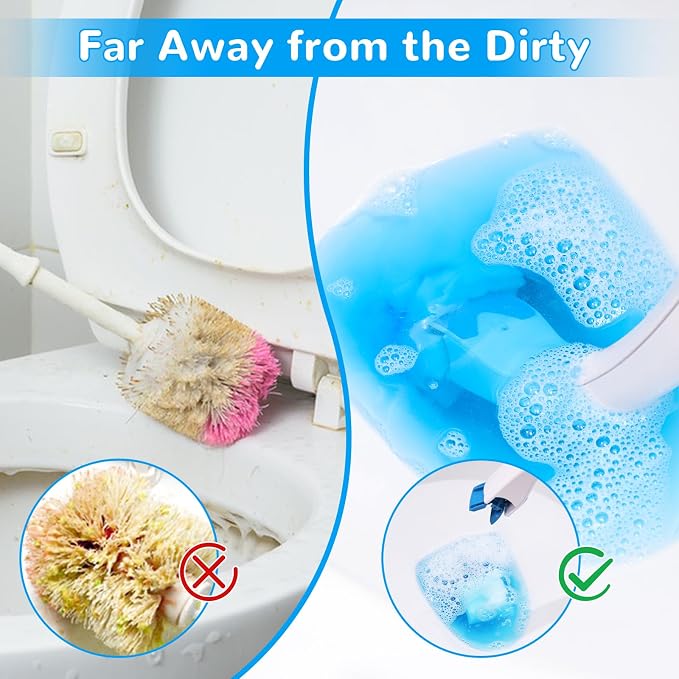 36 Count Flushable Toilet Bowl Cleaner Refills, Toilet Cleaner Refill Pads | Flushable, Disposable, Toilet Fresh, Bathroom Toilet Brush Refills, Accessories Supplies Starter Kit, Lemon Scent, No Handle
