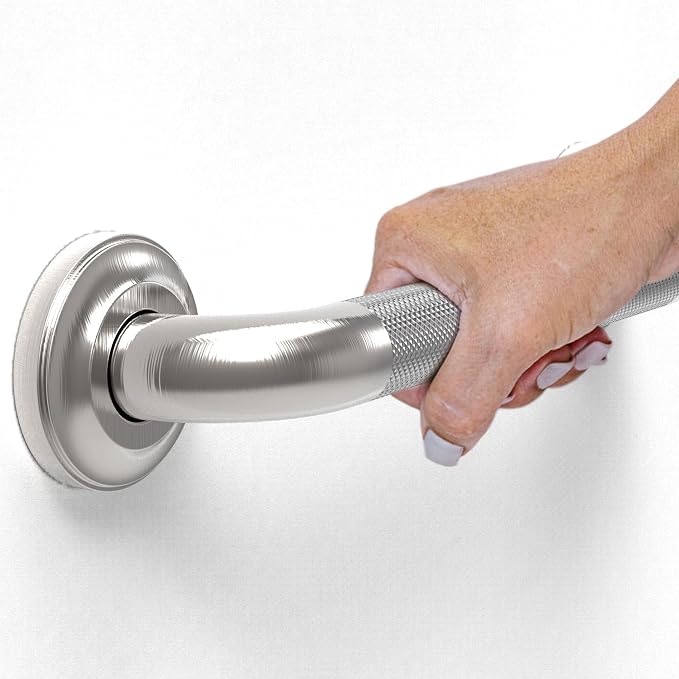1-1/4" Knurled Grab Bar, ADA Compliant Bath Safety Shower Handrail, Bathroom Mobility Aid Handle for Seniors and Disabled, Heavy Duty 500lbs Support
