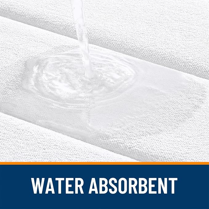OLANLY Memory Foam Large Bath Mat 40x32, Super Soft Absorbent Bathroom Rugs | White, Quick Dry Bath Rug, Machine Washable Shower Floor Mats, Bathmat Carpet for Bathroom Floor, Tub and Shower