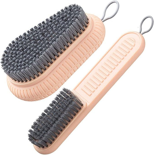 Cleaning Brush Soft Bristle Brush Laundry Scrub Brush Clothes & Shoes Brush | 2 Pack Scrubbing Brush Easy to Grip Household Cleaning Brushes Tool for Countertops Bathtubs