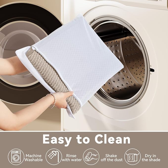 Triohero Toilet Rug, Thin Toilet Rugs U Shaped Washable Non Slip Absorbent Quick Dry Low Pile Toilet Mat, Beige 20"x24" U Shape