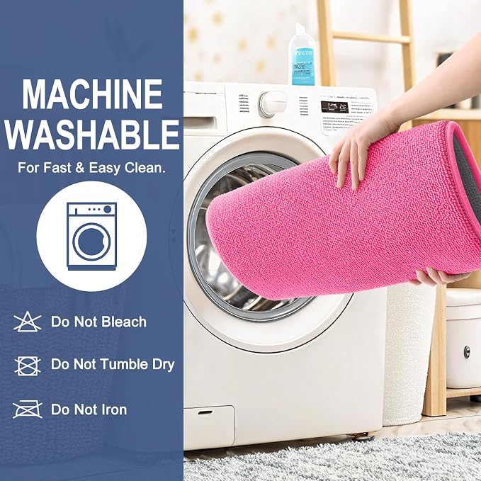 OLANLY Thick Memory Foam Bathroom Rugs 30x20, Absorbent Bath Mat, Hot Pink | Soft Quick Dry Bath Rugs, Non-Slip, Machine Washable Carpet for Bathroom Floor, Tub and Shower, Home Decor Accessories