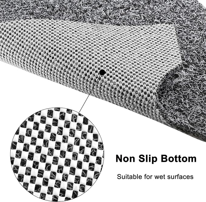 Leotruny Bath Tub Shower Mat 40 x 16 Inch Non-Slip Soft PVC Loofah | Bathtub Mats for Bathroom