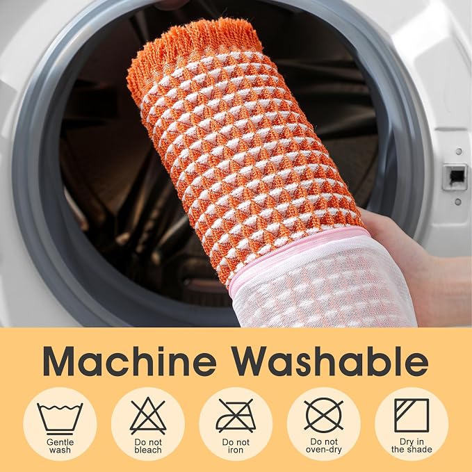 Waffle Bath Mat Orange & Cream 5'x2', Boho Woven Modern Bath Mat Rugs, Absorbent Non Slip Bathroom Rugs, Soft Washable Bath Rugs with Tassels for Bathroom, Bedroom, Kitchen, Shower, Tub