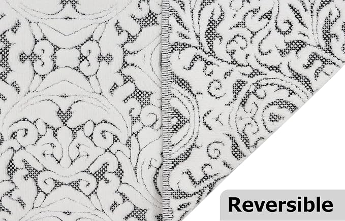 COTTON CRAFT Bath Tub Mat - 1 Pack Sculpted Jacquard Bathroom Mat - Black | Heavyweight 1100 GSM Damask Terry Jacquard Absorbent Luxurious Step Out Floor Mat - Shower Mat -Not a Bath Rug - 21x34