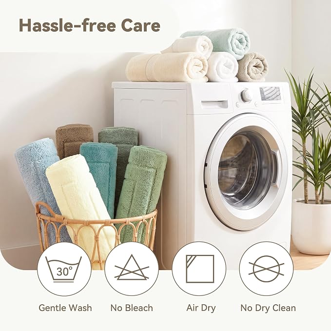 GRANNY SAYS Sage Green Bathroom Rug 20" x 32", Non-Slip Bath Mat | Ultra-soft, durable TPR backing for reliable grip, fast water absorption, machine washable for Vanity, Shower, Tub