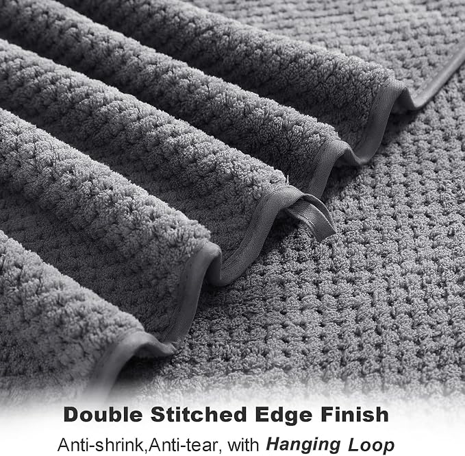 Extra Large Bath Towel Sheet Set 35x70 Inches - Oversized Highly Absorbent Towels Set,Jumbo Microfiber - Quick Dry, Lightweight,Super Soft for Bathroom,Hotel,SPA,Pack of 4 (Gray)