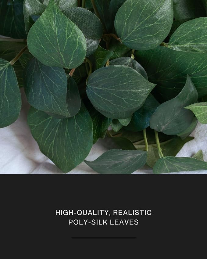 Retrograde 32" Fake Plant Silk Faux Pothos Ivy Plant Indoor (Dark Green) | Removable Pot Included, Realistic Silk Fake Plants Indoor, Artificial Plants for Hanging, Lush Trailing Fake Pothos