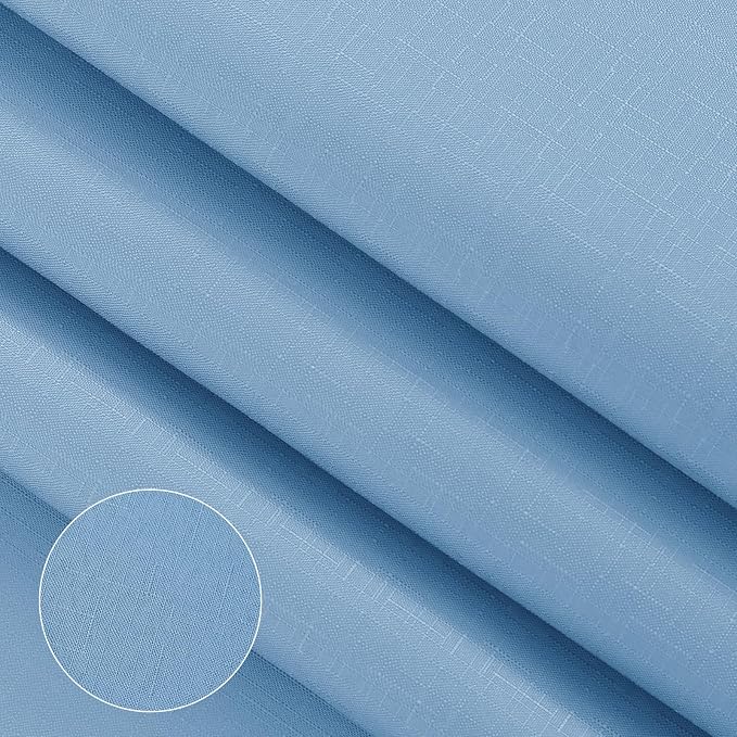 Extra Long Shower Curtain Blue Grey 84 Inch Blue and White Ombre Shower Curtains, Modern Water Repellent Bathroom Bath Decor Set with Hooks for Bathtub Luxury Hotel Spa, Light Blue 72x84