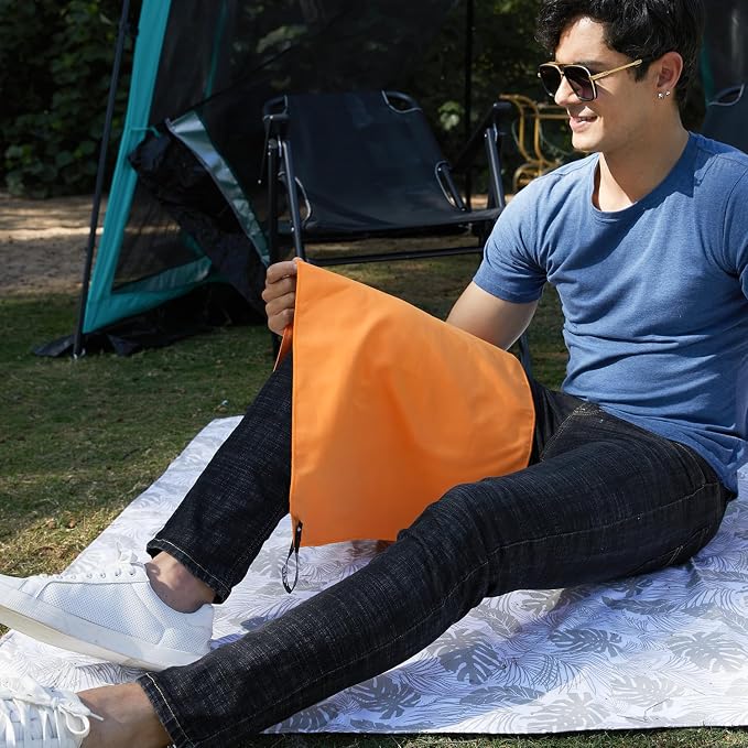 Rainleaf Microfiber Towel Quick Dry Camping & Travel & Gym Towel. Compact | Super Absorbent, Lightweight, Fast Drying. Suitable for Beach, Bath, Backpacking, Hiking, Swim.