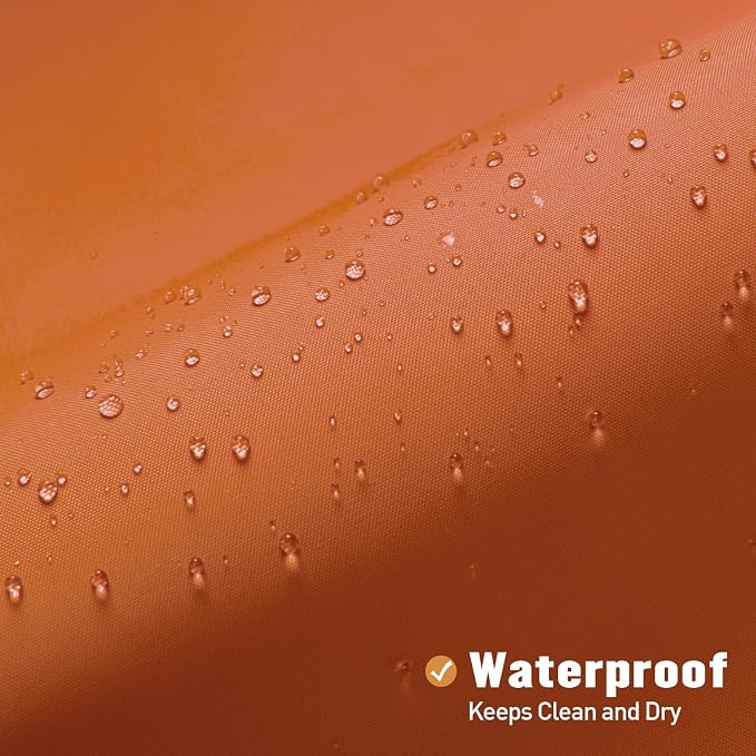MitoVilla Orange Fabric Shower Curtain Liner, Burnt Orange Simple Shower Curtain or Liner for Terracotta Bathroom Decor, Waterproof Cloth & Machine Washable,72" W x 72" H