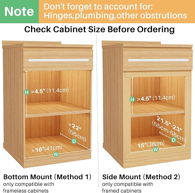 2Pack Pull Out Cabinet Organizer, Soft Close Wooden Slide Out Drawers for Pots, Full-extension Roll Out Shelves for Kitchen Cabinets, Pantry Organization, Bottom and Side Mount(15"W X 21"D x 3.4''H)