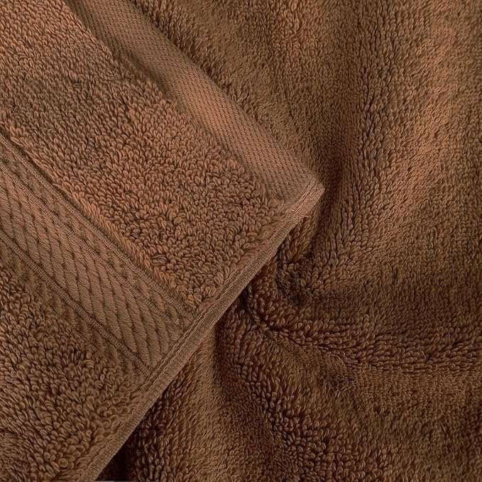 Superior Egyptian Cotton 800 GSM Plush & Absorbent, 9 Piece Set, Chocolate | Quick Dry, Soft Luxury Towel Set, Bath Essentials, Guest Bath, Spa, 3 Bath, 3 Hand, 3 Face Towel, Madeline Towels