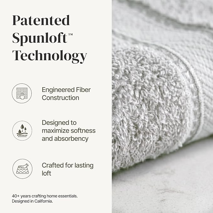 Modern Threads 4-Pack SpunLoft Bath Sheet Grey 35x66