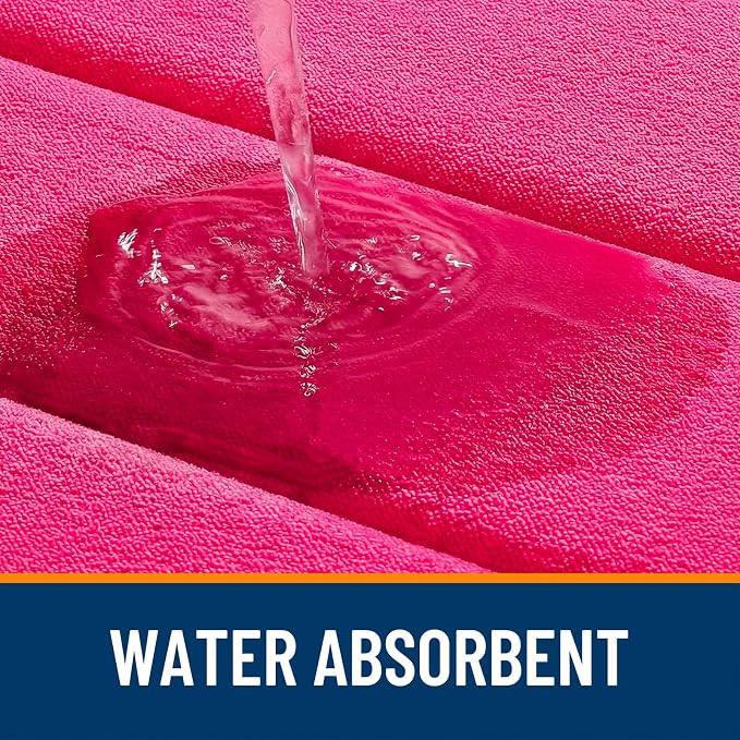OLANLY Memory Foam Long Bathroom Rugs Runner 47x24, Super Soft Absorbent | Hot Pink, Quick Dry Bath Mat, Machine Washable Shower Floor Rugs, Bathmat Carpet for Bathroom Floor, Tub and Shower