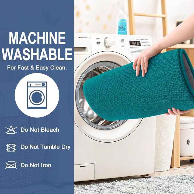 OLANLY Thick Memory Foam Bathroom Rugs 36x24, Absorbent Bath Mat, Deep Lake | Soft Quick Dry Bath Rugs, Non-Slip, Machine Washable Carpet for Bathroom Floor, Tub and Shower, Home Decor Accessories