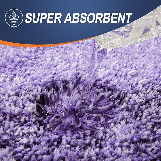 OLANLY Bathroom Runner Rug 70x24, Extra Soft Absorbent Microfiber Bath Rugs | Violet, Non-Slip Quick-Drying Rubber Backing, Washable Long Bath Mat for Floor, Tub and Shower, Home Decor