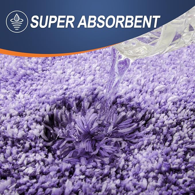 OLANLY Bathroom Rugs Mat 34x21, Extra Soft Absorbent Microfiber Bath Rugs | Violet, Non-Slip Quick-Drying Rubber Backing, Washable Plush Bath Mat for Floor, Tub and Shower, Home Decor Accessories