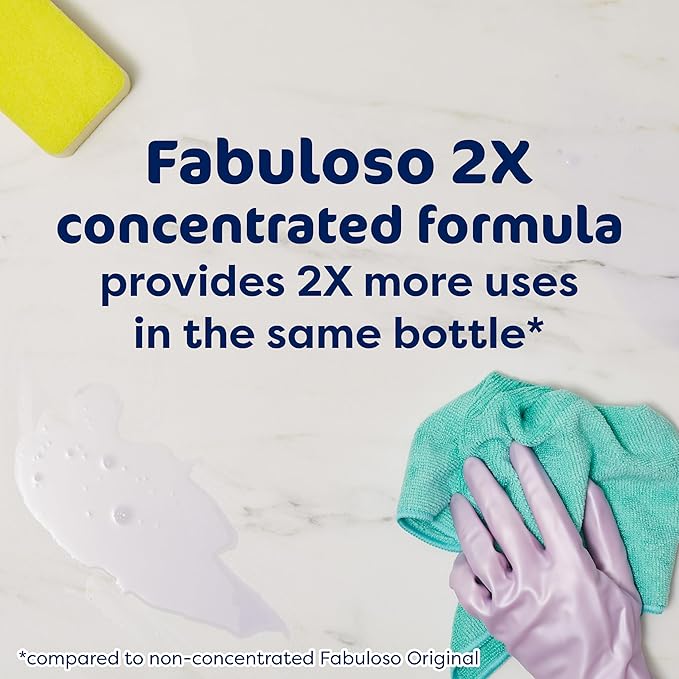Fabuloso 2X Multi-Purpose Cleaner, No Rinse Floor Cleaner, Long-Lasting Freshness, Peach Scent, 56 fl oz