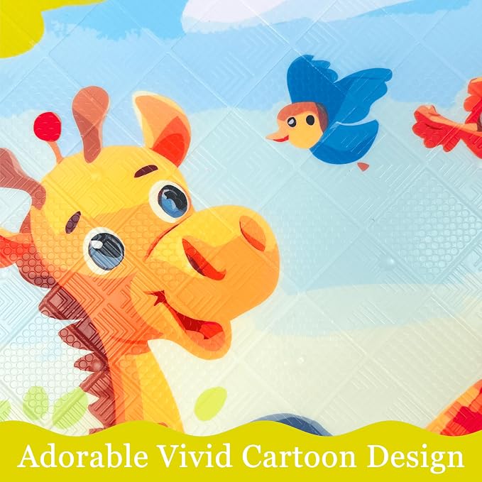 Bath Mats for Tub Kids,Baby Toddler - Large Cartoon Non-Slip Bathroom Bathtub Anti-Slip Shower Mats for Floor 35x15,Machine Washable XL Size Bathroom Mats (Jungle Friends)