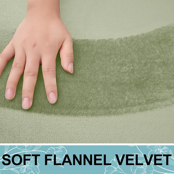 Smiry Memory Foam Bath Mat 24x16, Extra Soft and Absorbent Bathroom Rugs | Sage Green, Quick Dry Machine Washable Non-Slip Bath Mat for Bathroom Floor, Shower and Tub