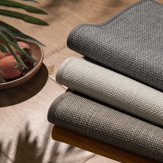 Bathroom Rugs Mat 47x17, Ultra Thin Non Slip Bath Mat Runner Quick Dry Absorbent Bath Mat for Bathroom Floor, (Dark Grey, 47"x17")
