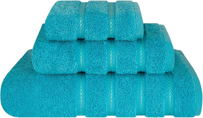 American Soft Linen 100% Cotton Luxury Turkish Towels, 3 Piece Towel Set | Soft Absorbent Quick Dry OEKO Tex Standard 100 Certificated Durable Machine Washable Premium Hotel Quality