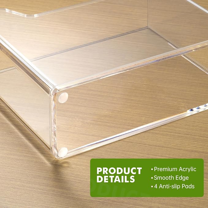 Kordory Acrylic Vertical Cocktail Napkin Holder for Table, Dinner, Bar | for 5 x 5 Inches Napkin, Modern Napkin Holder for Kitchen