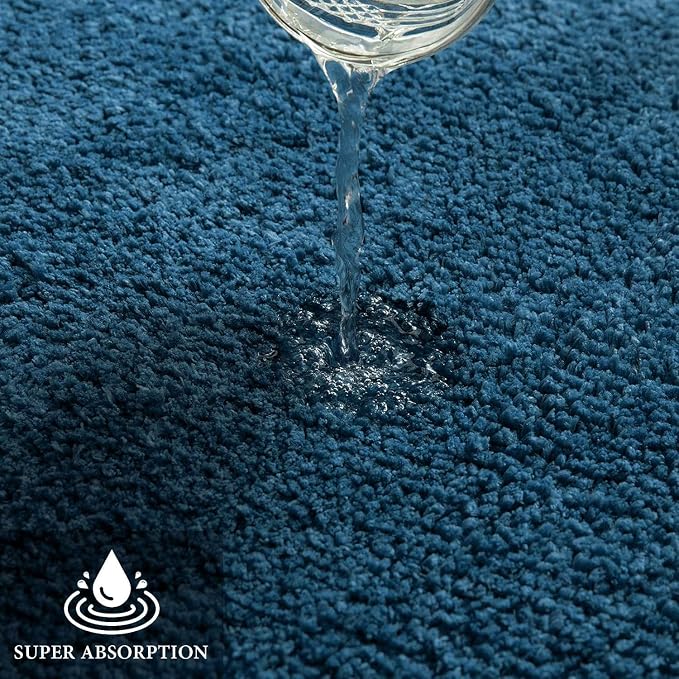 MIULEE Peacock Bathroom Rugs Soft Small Microfiber Bath Mat 16x24 Inch | Absorbent, Non Slip, Quick Dry, Fluffy Bath Rugs for Bathroom Floor Tub Showers, Machine Washable