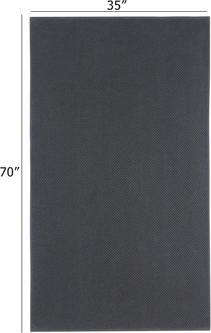 COTTON CRAFT Euro Spa Waffle Weave Bath Sheets - Set of 2 Grey Towel Sheets | Pure 100% Ringspun Cotton Oversized Luxurious Towel Set - Soft Plush Super Absorbent Low Lint Quick Dry - 35 x 70 inches