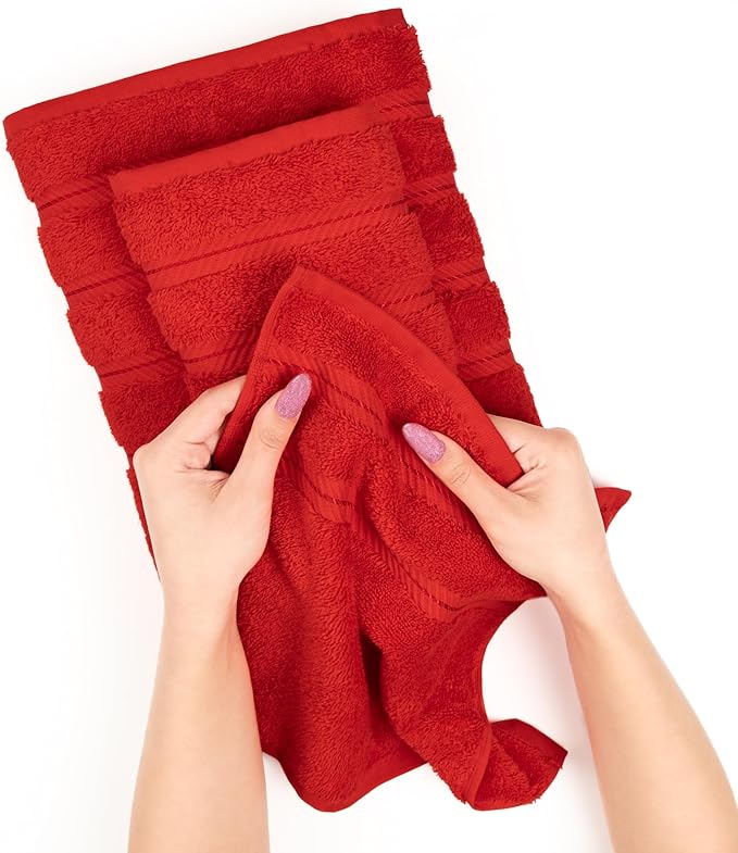 American Soft Linen 100% Cotton Luxury Turkish Towels, 4 PC Hand Towel Set | Soft Absorbent Quick Dry OEKO Tex Standard 100 Certificated Durable Machine Washable Premium Hotel Quality