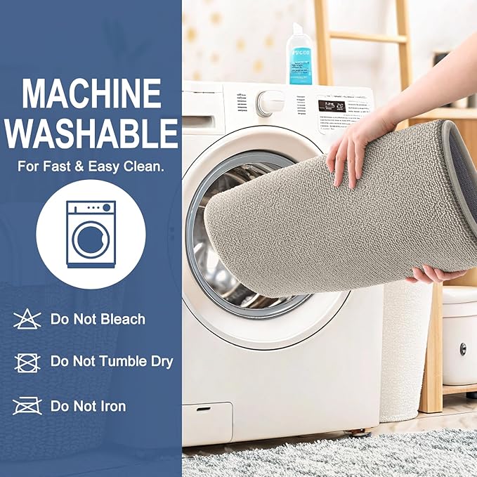 OLANLY Memory Foam Bathroom Runner Rugs 59x20, Long Bath Mats, Warm Taupe | Soft Quick Dry Bath Rugs, Non-Slip, Absorbent Machine Washable Mat for Bathroom Floor, Tub and Shower, Home Decor Accessories
