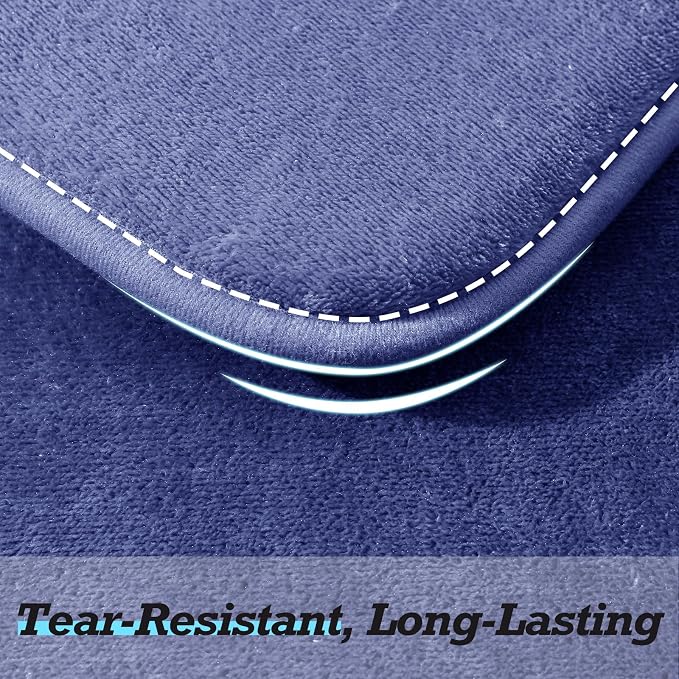 Bathroom Rugs Sets 2 Piece, Non-Slip & Quick Dry Bath Mat Set, Ultra Soft Velvet Bath Rugs for Bathroom, Toilet and Shower Floor, Royal Blue