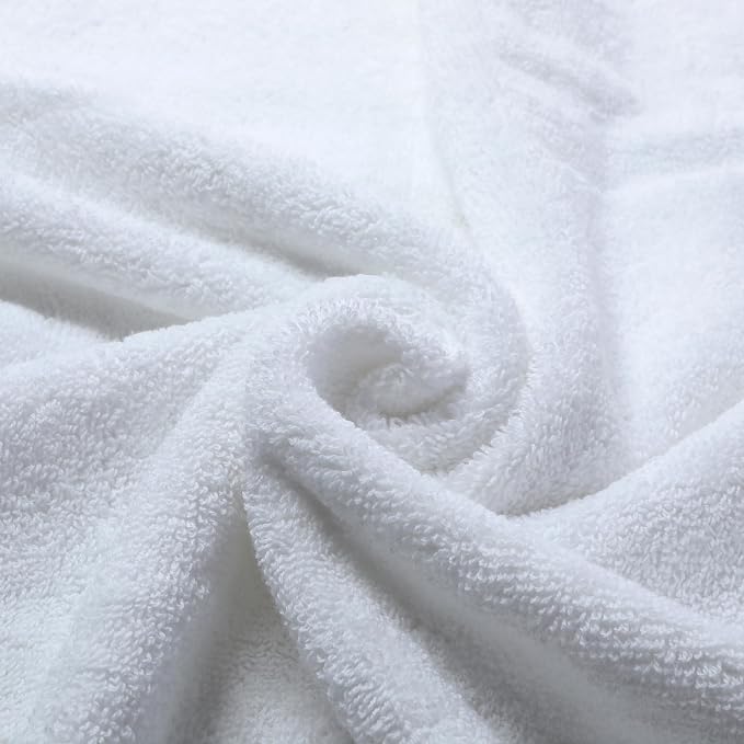 Cotton Bath Towels Set, 2-Piece Set(27x55 Inches) Super Absorbent Quick Drying, Soft,Suitable for Bathroom, spas, Gyms,Gift(White,Watermelon Red)