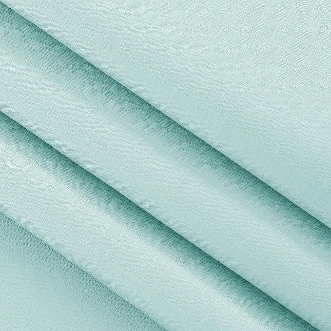 Aqua Shower Curtain for Bathroom, Blue and White Teal Ombre Shower Curtains Bathtub Luxury Hotel Spa Modern Polyester Gradient Washable Durable Decorative Bath Cloth with Hooks 72x72 Inch