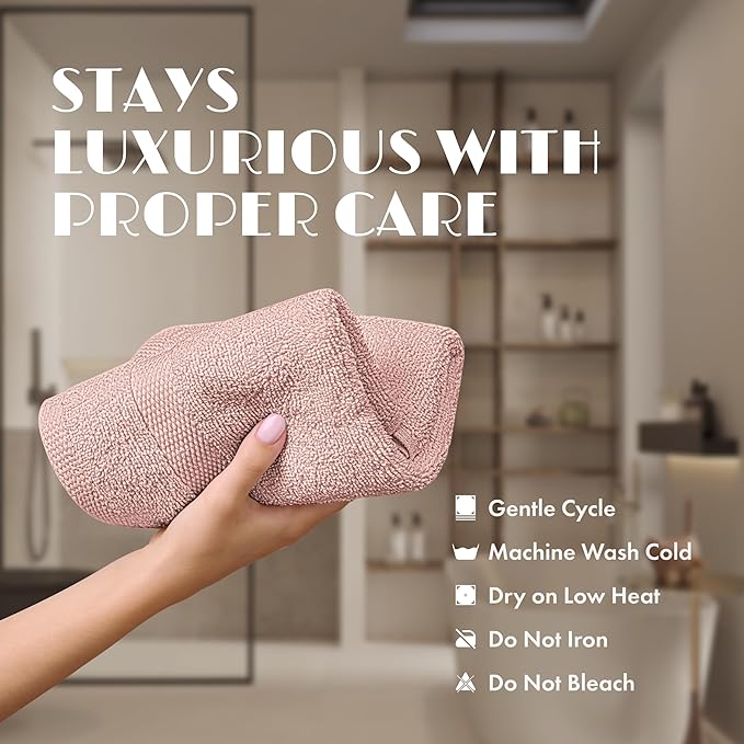 White Classic Pink Washcloths Set for Body and Face Towel, Cotton Wash Cloths Bulk 12 Pack, Spa Fingertip Wash Clothes 12x12 Inch, Soft Absorbent Gym Towels