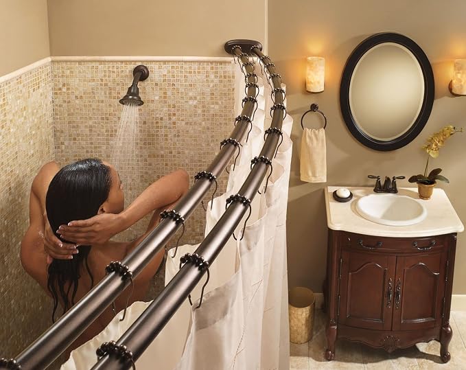 Moen SR2100OWB Shower Curtain Rings, Pack of 24, Old World Bronze