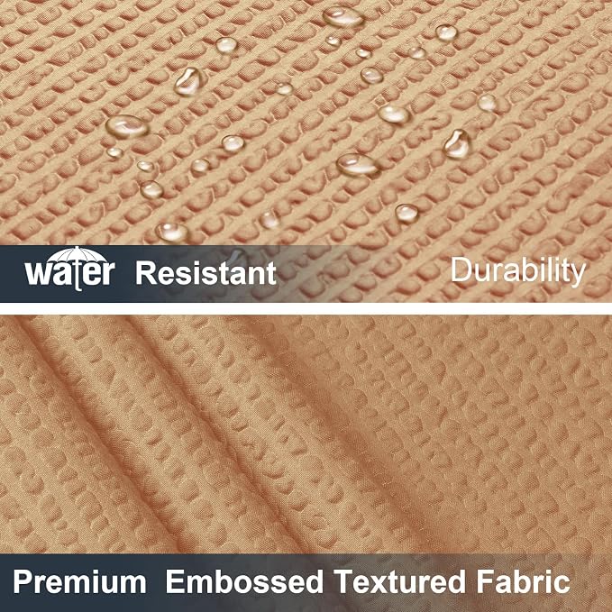 Coral Shower Curtain for Bathroom 72x72 Inch, 3D Embossed Textured Waffle Fabric Shower Curtains, Soft Hotel Farmhouse Style, Water Repellent, Machine Washable, Coral, 72" W x 72" L