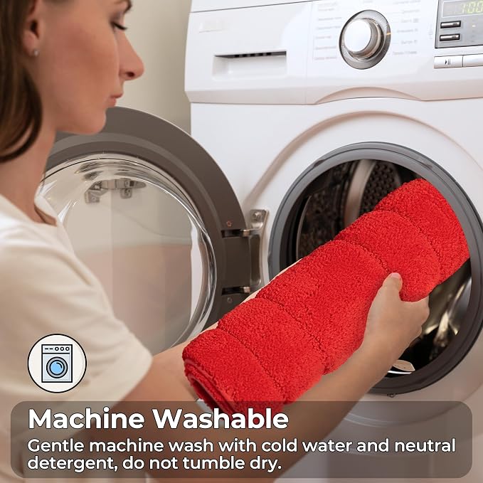 GRANNY SAYS Red Bathroom Rug 16" x 24", Non-Slip Microfiber Bath Mat | Ultra-soft, with durable TPR backing for reliable grip, fast water absorption, machine washable for small bathroom spaces