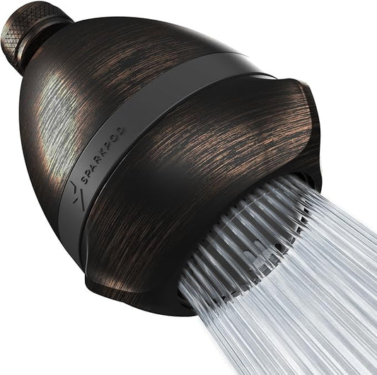 SparkPod High Pressure Shower Head, 3 Inch Fixed Showerhead, Oil-Rubbed Bronze