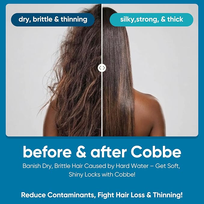 Cobbe Filtered Shower Head with Handheld, Water Softener for Hard Water | High Pressure 6 Spray Mode Shower Head with Filters - Remove Chlorine and Harmful Substances - Reduces Dry Itchy Skin, Chrome