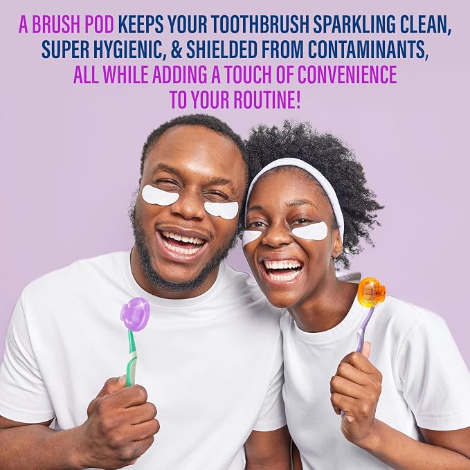 GuruNanda Brush Pods - Toothbrush Cover for Manual & Electric Toothbrush, Keeps Toothbrush Fresh & Clean, Travel Accessories with Natural Essential Oil Vapors, 1 Pack